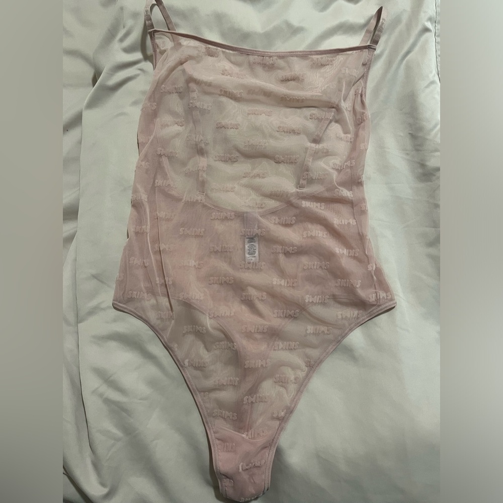 SKIMS After Hours Sheer Cami Bodysuit in “Orchid” - Picture 3 of 4